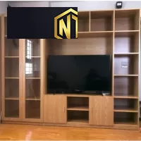 TỦ TRANG TRÍ BẰNG GỖ CÔNG NGHIỆP CÓ KỆ TIVI